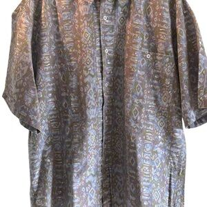 Vintage Da Vinci Men’s Button Up Shirt Unique Hawaiian Large